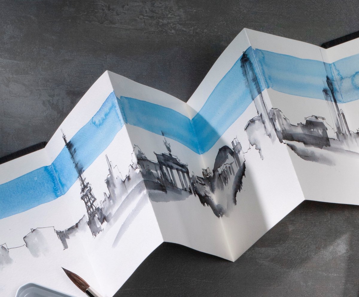 Ami Aquarelboekje - A6 Harmonica - 22 paginas