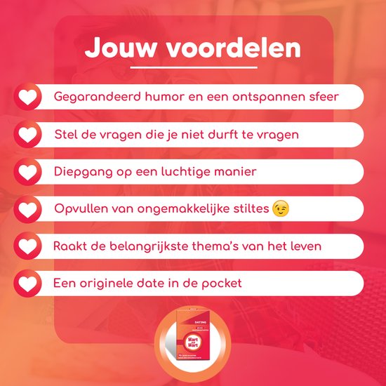 Hart tot Hart Dating - 2 spellen - Relatiespel - Vragen Spel Relatie