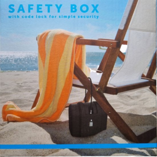 Kluisje Met Cijferslot - Safety Box - Draagbaar - Zwart