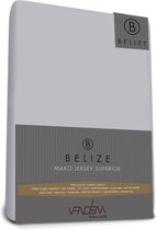 Van Dem - Belize  - Topper Mako Jersey 90 x 200 cm zilvergrijs