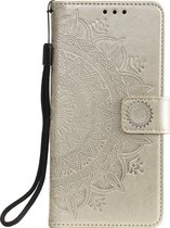 Xiaomi Redmi Note 9T Hoesje - Mobigear - Mandala Serie - Kunstlederen Bookcase - Goud - Hoesje Geschikt Voor Xiaomi Redmi Note 9T