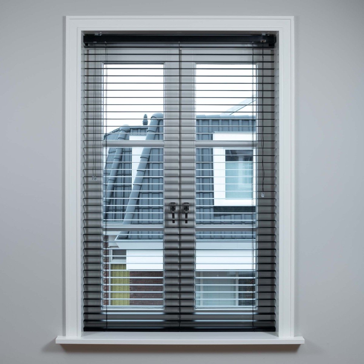 Aluminium Jaloezieën 50mm Zwart 220 x 180 cm Raamdecoratie op