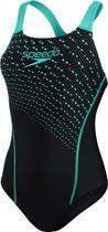 Speedo Medley Logo Medalist 1 Piece Badpak Dames - Zwart / Groen - Maat 40