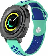 Samsung Gear Sport bandje / Galaxy Watch 42mm SM-R810 groen - blauw