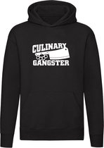 Culinary Gangster | Unisex | Trui | Sweater | Hoodie | Capuchon | Zwart | Culinair | Kookkunst | Koken | Chef-kok | Sous-chef | Restaurant | Keuken | BBQ | Barbecue | Slager | Butc