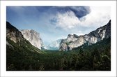 Walljar - Yosemite National Park Gebergte - Muurdecoratie - Poster met lijst