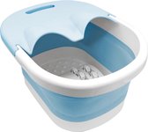 Voetenbad - Opvouwbaar - Blauw - Opklapbaar voetenbadje - incl. massagerollers - voetmassage