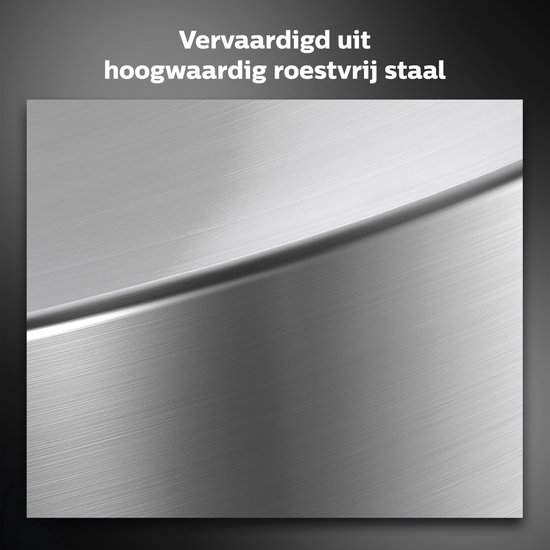 Detail van geborsteld roestvrij staal.