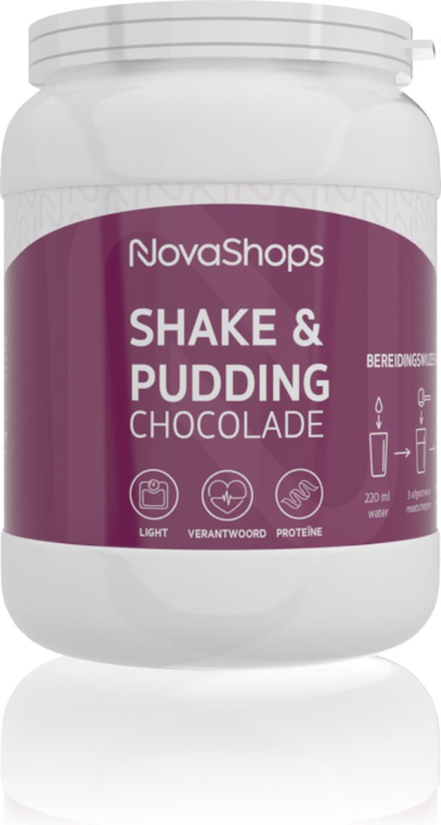 Goedkoopste Novashops eiwitdieet | Proteïne pudding | Chocolade Pudding (17 porties) | 450 gram