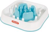 Zolux anti-schrok voerbak blauw / wit 1,6 ltr 28x28x6,5 cm