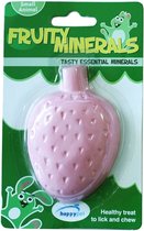 Happy Pet Fruity Mineral Aardbei - Mineraalblok - 210 ml - 9.5 x 6.5 x 2.5 cm