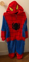 Onesie Spiderman - Maat 110 - Marvel - Spider-Man - Onesie jongens - onesie meisjes - onesie kinderen - pyjama - onesies - carnavalskleding kinderen - carnaval - carnavalskleding -