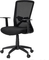 ABIR Zwarte Bureaustoel - Bureaustoelen - Bureaustoel voor Volwassenen - Met draaifunctie - Verstelbare hoogte - Moderne look - Zwart