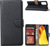Xiaomi Redmi Note 10 5G Hoesje / Poco M3 Pro 5G Hoesje Zwart bookcase met Pasjeshouder - Hoesje Mi Poco M3 Pro 5G case Portemonnee cover