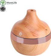 MoreLife Aroma Diffuser 300ML - Luchtbevochtiger voor Aromatherapie - 7 LED Kleuren - Modern Design