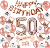 Joya Beauty® 50 Jaar Verjaardag Versiering | Roségoud | Versiering Verjaardag | Feestversiering | Feestpakketten | Feestversiering Pakketten