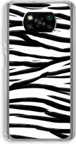 CaseCompany® - Poco X3 Pro hoesje - Zebra pattern - Soft Case / Cover - Bescherming aan alle Kanten - Zijkanten Transparant - Bescherming Over de Schermrand - Back Cover