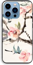 CaseCompany® - iPhone 13 Pro hoesje - Japanse bloemen - 100% Biologisch Afbreekbaar - Duurzaam - Biodegradable Soft Case - Milieuvriendelijke Print op Achterkant - Zwarte Zijkanten - Bescherm