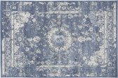 Lifa Living - Vloerkleed Yarah - Blauw - Zacht - 80 x 150 cm - Polypropyleen - Poolhoogte 9 mm - Vintage