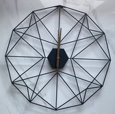 Metalium Concept - Wandklok zwart - metalen klok – 60 cm diameter - symetrisch -  Ø60 cm - wandklok industrieel