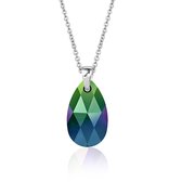 Montebello Ketting Jan DZ472H - Swarovski® Druppel - 925 Zilver Gerhod. - 16mm - 42cm