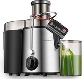 Rochester Sapcentrifuge voor Groenten & Fruit Juicer met microfilter Grote Vulopening 3 snelheden Zwart/RVS