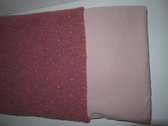 Ledikantdeken - Baby deken - Roze - 100x145cm - ( handgemaakt Sweet Baby Bedstraw )