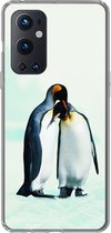 Geschikt voor OnePlus 9 Pro hoesje - Pinguïns - Sneeuw - Familie - Siliconen Telefoonhoesje