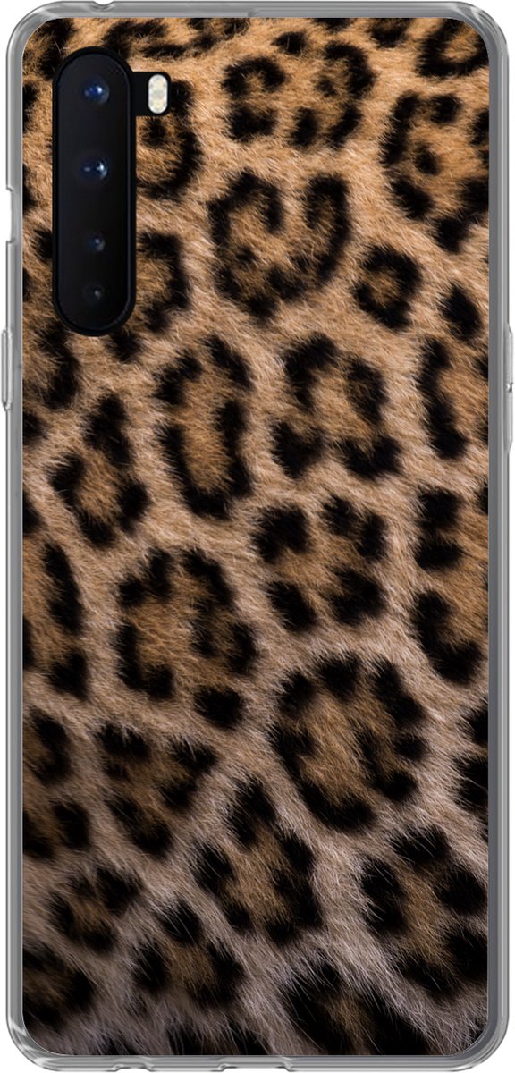 Telefoonhoesje Geschikt voor OnePlus Nord hoesje - Panterprint - Siliconen Telefoonhoesje Telefoonhoesje