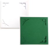 Vierkante Stans Kaarten Set - Vierkant 13,5 x 13,5cm - 36 dubbele Kaarten en 36 enveloppen - 2 Kleuren - Maak wenskaarten voor elke gelegenheid