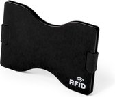 Pasjeshouder - Kaarthouder - Pasjeshouder aluminium - Creditcardhouder - RFID - Met elastiek - zwart
