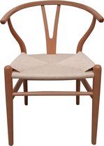 Wishbone stoel naturel - H. Wegner Y-stoel- Y - chair - Essenhout -Design stoel