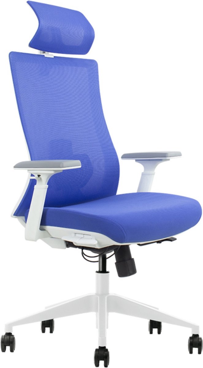 Office Hero® Trader X1 Ergonomische Bureaustoel - Volwassenen - Verstelbaar - Gemonteerd Geleverd - Blauw