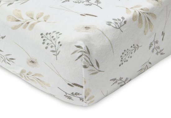 Jollein - Baby Hoeslaken Ledikant Jersey (Wild Flowers) - Katoen - 60x120cm