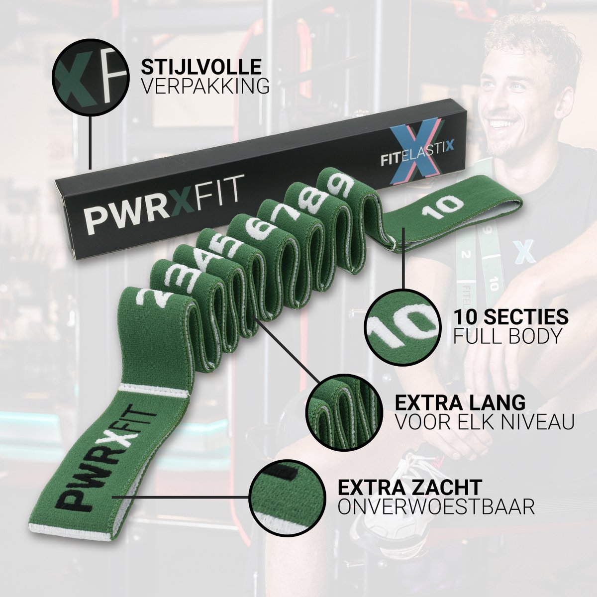FITELASTIX® Premium Weerstandsband Lang - Alles in 1 - Full Body - Voor Elk  Niveau - | bol.com