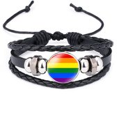 Akyol - LGBT Pride Armband - Regenboog - Pride -pride armband voor armband cadeau -LGBT - Zwart -Armband - Gay - lesbian - trans - cadeau - kado - geschenk - gift - verjaardag - fe