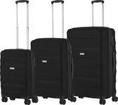 CarryOn Porter ® Kofferset - TSA Trolleyset 3-delig met OKOBAN - Dubbele wielen - Zwart