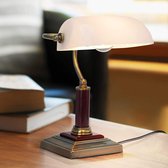 Lightbox Stijlvolle bankerlamp - bureaulamp met draaibare kop en schakelaar