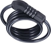 BBB Cycling QuickCode Coil Cable Fietsslot - Kabelslot Fiets Cijferslot - Codeslot - Zwart - 120 x 0,8 cm - BBL-66
