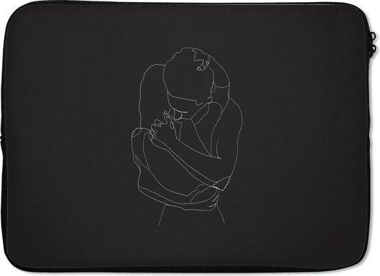 Housse Ordinateur Portable 14 pouces 36x26 cm - art Line Couple - 1 -  Macbook et... | bol.com