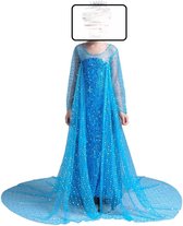 Frozen 2 Elsa jurk - Verkleedjurk - blauw - super mooi - met accessoires