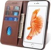 Smartphonica iPhone 6/6s Plus leren hoesje met magnetische sluiting - Donkerbruin / Kunstleer / Book Case geschikt voor Apple iPhone 6/6s Plus