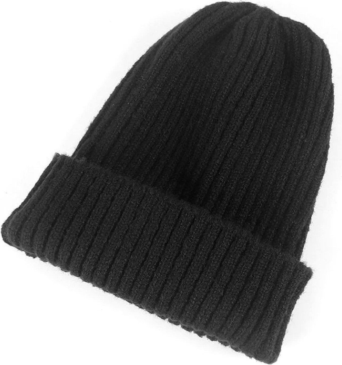 Beanie Knitted Muts - Zwart | Gebreide Muts | One Size | Fashion Favorite