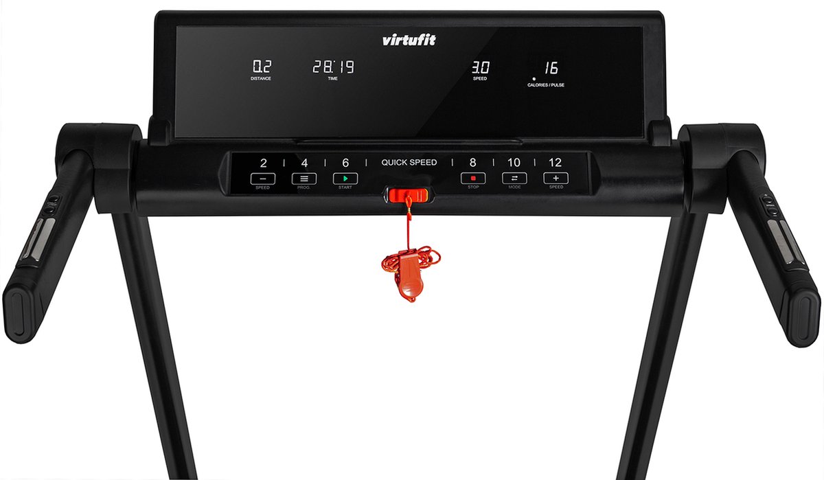 Afbeelding 3 van VirtuFit Run Fit Foldable Loopband - LED Display - 40 Programma's - Max. 14 km/h - Max. 115 kg - Stil in gebruik - Hartslagfunctie - Inklapbaar - 99% Voorgemonteerd - Walking pad