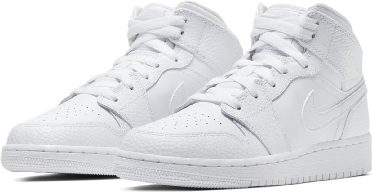 Nike Air Jordan 1 Mid (GS), White, 554725 130, EUR 36 | bol