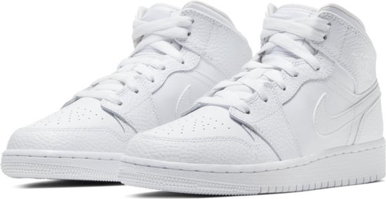 Nike Air Jordan 1 Mid (GS), White, 554725 130, EUR 36 | bol.com