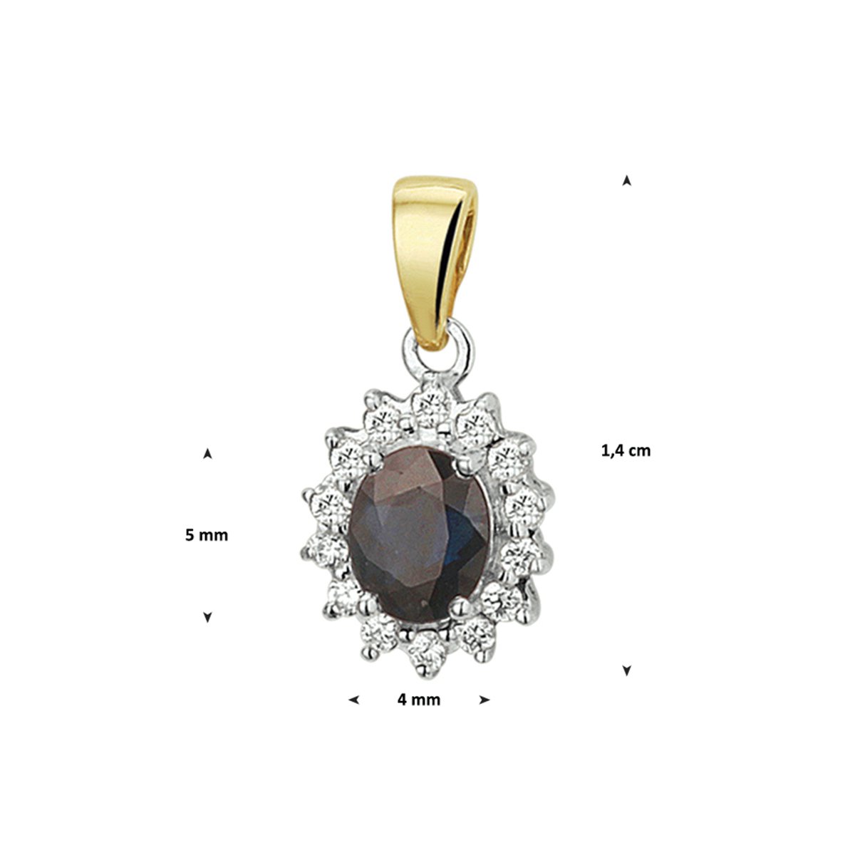 Hanger Saffier En Diamant 0.10ct H Si