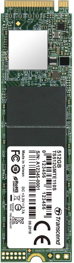 Transcend 110S TS512GMTE110S NVMe/PCIe M.2 SSD 2280 harde schijf
