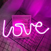 WiseGoods Premium Neon Lamp Love - Lamp - LED - Ledlamp - Licht - Verlichting - Lampen - Lampjes - Lampje - Cadeau - Liefde - Roze