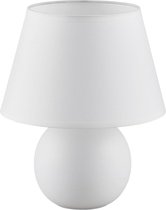 Lindby - Tafellamp - 1licht - stof, keramiek - H: 25 cm - E14 - wit